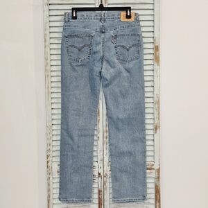 LEVIS 514 PERFORMANCE STRAIGHT JEANS 18R 29X31 Lt Wash Stretch Denim Adj Waist